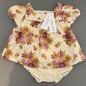 Janie and Jack NWT Floral Dress w Bloomers -3/6m